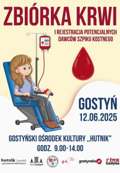 Zbiórka krwi oraz rejestracja dawców szpiku kostnego